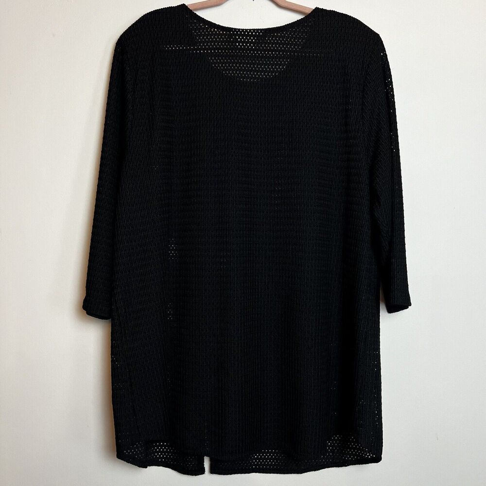 Sharade Of California Vintage Black Vented Tunic Top Swim Cover Sz 20W - Picture 4 of 12